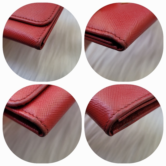 🔑 Prada Red Saffiano Leather 6 Key Holder - Picture 6 of 16